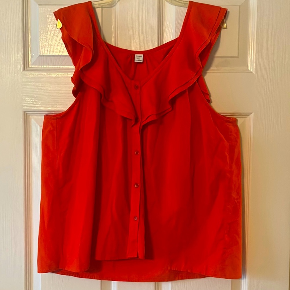 Old Navy ruffle button down tank size XXL